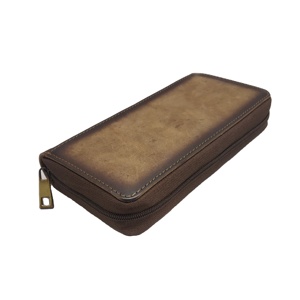 Cartera de mano de cuero Hunter para mujer con múltiples compartimentos y cremallera, exportación India, RFID, Crazy Horse - Product Image 1
