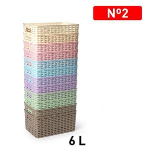 Colorful <b>Plastic</b> Storage <b>Basket</b> CESTA RATTAN N2 29*19.5CM - Product Image 2