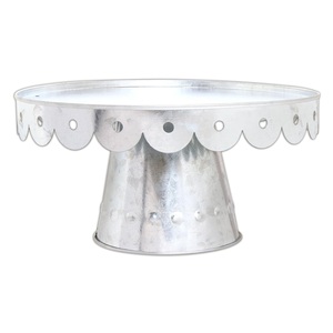 Hot Arrival Attractive Design Galvanized Metal <b>Round</b> Pedestal Cake Stand Dessert <b>Serving</b> <b>Tray</b> For Home Decoration Parties - Product Image 6