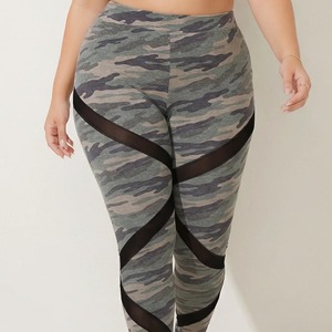 Leggings taille haute imprimé camouflage, longueur intégrale, extensibles, tricotés, sportifs, pour femmes, grandes tailles, pour l'entraînement et le yoga - Product Image 4