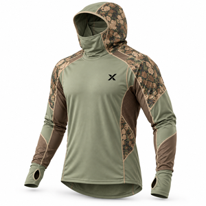 Ropa Ligera de Caza con Protección Solar |   Camuflaje - Verde Oliva - Seis Colores |   Transpirable |   Sudadera con capucha y manga larga | - Product Image 2