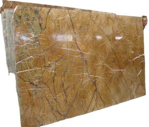 Carreaux de dalles de marbre Rainforest Gold Veinage unique Poli Durable pour intérieur extérieur Style design moderne pour villa - Product Image 1