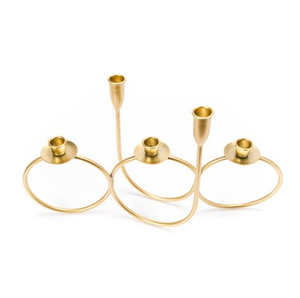 Portavelas de latón premium para bodas, eventos festivos, moderno, con acabado metálico dorado, para decoración del hogar, para mesa. - Product Image 2