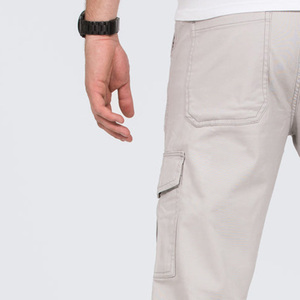 Pantalones Cargo de Lona Estilo Safari para Hombre, 100% Algodón, Ecológicos, de Secado Rápido, Resistentes al Viento, Antiarrugas, Cintura Media, Cierre con Cordón - Product Image 3