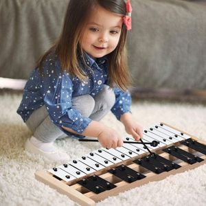Xilofono Glockenspiel a 27 note con 2 bacchette in gomma, strumento musicale giocattolo - Product Image 1