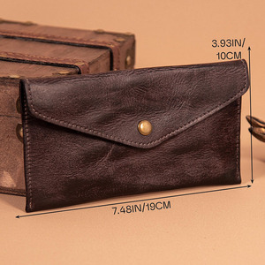 Enveloppe à monnaie en cuir véritable conçue pour le rangement de l'argent, la planification budgétaire, l'organisation des voyages, les dépenses quotidiennes et les reçus, à vendre. - Product Image 2