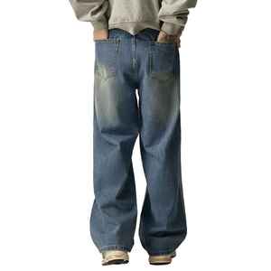 กางเกงยีนส์ทรงหลวมคุณภาพสูงสำหรับผู้ชาย แฟชั่นใหม่ ระบายอากาศได้ดี - Product Image 3