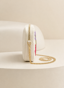Sac à bandoulière en coton brodé à la main pour femme, avec fermeture éclair, motif floral, en toile, pour le quotidien et les voyages - Product Image 6