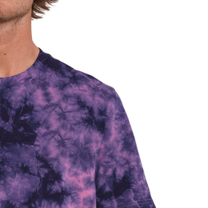 Camiseta Tie Dye Morado Azul Rosa Unisex, Ropa Urbana de Verano, Logotipo Personalizado, Algodón Suave, Camiseta Informal de Primera Calidad OEM - Product Image 5