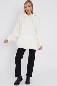Custom <b>Women</b> Teddy Fleece <b>Hoodie</b> Oversized <b>Sherpa</b> Pullover Winter Casual Warm Plush Sweatshirt OEM <b>Women's</b> Hoodies & Sweatshirts - Product Image 3