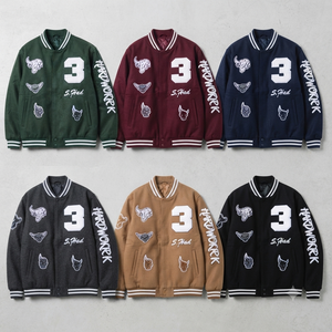 Custom Green 100% Polyester <b>Running</b> <b>Jacket</b> Chenille Patches Streetwear Unisex Summer Outerwear Hip Hop Casual Waterproof - Product Image 5