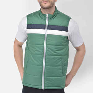 Chaleco Acolchado para Hombre, Color Amarillo Marino, Diseño Chevron, Poliéster, Sin Mangas, Cuello Acolchado, Resistente al Viento, Cómodo, en Oferta - Product Image 5