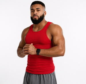Men's Muscle Fit Turtleneck <b>Tank</b> <b>Top</b> Spandex/Cotton Breathable Quick Dry Eco-Friendly Anti-Shrink Anti-Pilling Lightweight - Product Image 1