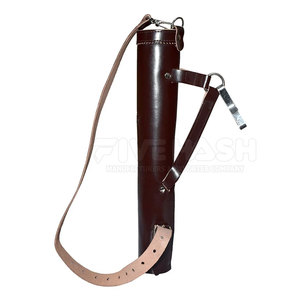 Sacoche de tir à l'arc en cuir haut de gamme pour l'extérieur, fabriquée à la main, en matériau robuste, avec sangle réglable, confortable, équipement de chasse et d'entraînement - Product Image 3