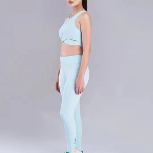 Conjunto de Yoga para Mujer, Tendencia 2026, Nuevo, Transpirable, Ligero, de 2 Piezas, Sin Mangas, Cintura Elástica, con Logotipo Personalizado - Product Image 4