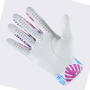 Gants de golf unisexes de qualité exceptionnelle, personnalisés, en cuir véritable coloré, avec design tactile sur la paume - Product Image 1