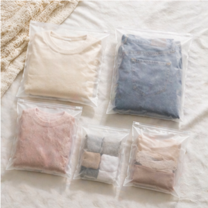 Custom Frosted EVA Zipper <b>Bags</b> Reusable <b>Zip</b> <b>Lock</b> Clothing Packaging Pouches Waterproof Garment Storage <b>Bags</b> with Slider Zipper - Product Image 3