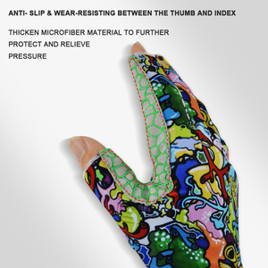 ถุงมือฟิตเนสแบบครึ่งนิ้ว พิมพ์ลายแบบ Sublimation ผลิตจากโพลีเอสเตอร์ ระบายอากาศได้ดี ไม่ลื่น จับกระชับ เหมาะสำหรับออกกำลังกายทั้งชายและหญิง ถุงมือออกกำลังกาย ถุงมือเล่นกีฬา - Product Image 2