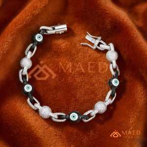 925 Silver Moissanite Link Bracelet <b>Iced</b> <b>Out</b> Luxury Diamond Look Fine <b>Chain</b> Bracelet Jewelry Gift Trend - Product Image 1