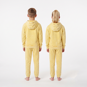 Conjunto de Sudadera con Capucha y Pantalones Deportivos para Niños, Estilo Acid Wash, con Media Cremallera, de Algodón, Personalizado, Informal, Unisex, Tendencia 2026 - Product Image 3