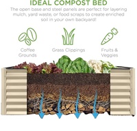 Grande jardinière extérieure en métal de 6 pieds en acier surélevé lit de jardin légumes écologique enduit de poudre OEM ODM modélisation 3D incluse