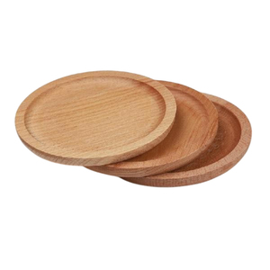 Premium Handcrafted Wooden Coaster Set Eco-Friendly <b>Walnut</b> and Oak Striped Drink Mats for <b>Coffee</b> Tableware for Home Decoration - Product Image 5