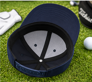 <b>Navy</b> Blue 5 Panel Baseball Cap 3D Embroidery Logo Curved Brim Adjustable Sports <b>Hat</b> Custom Brand Headwear - Product Image 6
