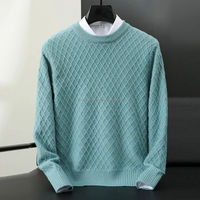 Chemise à manches longues pour homme, style décontracté chic, pour le bureau, l'école ou les occasions formelles, en cachemire et laine, douce et chaude, col rond, cardigan à patchwork