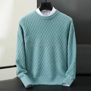 Chemise à manches courtes pour homme, style décontracté chic, formel, pour le bureau, l'école, en cachemire et laine douce et chaude, col rond, cardigan, devant OEM - Product Image 1