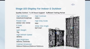 จอ LED ให้เช่าสำหรับงานกลางแจ้ง D-King กันน้ำ รุ่น P2.976 จอวิดีโอ LED แบบโมดูลาร์ สำหรับคอนเสิร์ต งานดนตรีสด ฉากหลังแสดงผล - Product Image 4