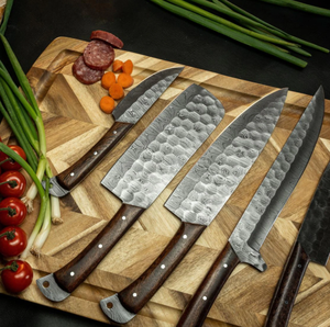 Wholesale LEGACY BLADES Premium 5Piece Damascus Kitchen <b>Knife</b> <b>Set</b> with Ambidextrous Wooden Handles 67-Layer Blades OEM Wholesale - Product Image 6