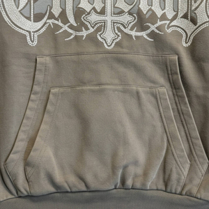 Sudadera con capucha de punto 100% algodón para hombre, personalizada al por mayor, lavado ácido, oversize, de alto gramaje, con bordado de pedrería y estampado, estilo streetwear 2026 - Product Image 6