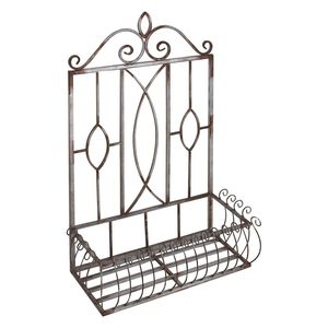 Durable Iron Wall Hanging <b>Basket</b> <b>for</b> Decorative Indoor Outdoor <b>Flower</b> Pot Planter Home Garden Accessories - Product Image 1