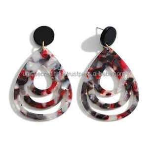 Pendientes de Resina Topsale 2024, Diseño Moderno, Artesanía, Joyería Geométrica Redonda para Chicas, Regalo de Moda UCI - Product Image 4
