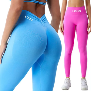 Pantalones Deportivos de Cintura Alta para Mujer, Pantalones de Yoga Populares, Elásticos, Ajustados, de Colores Sólidos, Ideales para Correr - Product Image 5