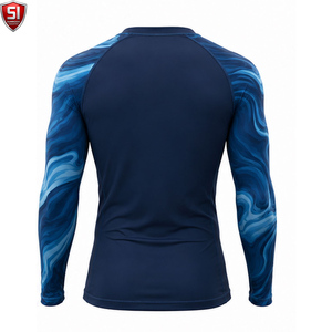 T-shirt de compression unisexe à manches longues, col rond, imprimé par sublimation, séchage rapide, respirant, manches longues, pour le sport - Product Image 2