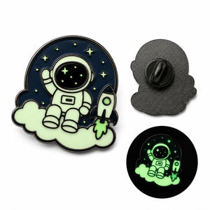 Glow Enamel <b>Pin</b> Supplier Custom Logo Metal <b>Badge</b>, Glowing Metal Brooch for Anime Fan Club - Product Image 5