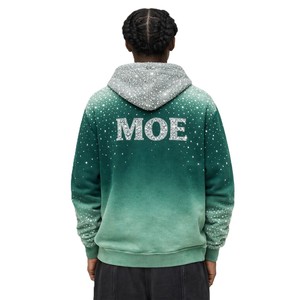 Oversized Bling Rhinestone Zip Hoodies Heavyweight <b>Thick</b> <b>Fleece</b> Streetwear Custom Logo Low MOQ High Quality Wholesale - Product Image 3