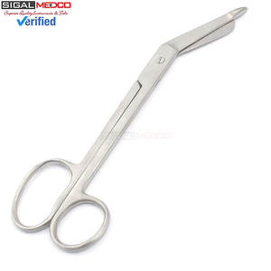 Ciseaux à pansements Lister à anneau unique, 8 pouces, en acier inoxydable, pour infirmières, médecins, techniciens médicaux et usage médical d'urgence - Product Image 1