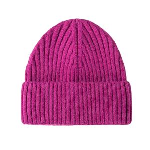 Bonnets tricotés personnalisés violet clair avec logo de texte brodé et impression Chapeaux de trappeur chauds d'hiver pour hommes - Product Image 1