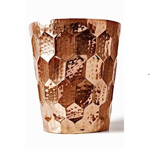 Vaso Minimalista de Cobre Puro, Estilo Honeycomb Moscow Mule, Hexagonal, Geométrico, para Bebidas, Taza para Agua, Jarra, Florero - Product Image 2