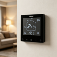 Termostato Digital Inteligente WiFi de 16A con Panel Táctil, Programable Semanalmente, Controlador de Temperatura para Calefacción por Suelo Radiante