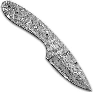 Cuchillo Táctico de Supervivencia de Acero de Damasco, Tipo RainDrop, Punta Recta, OEM/ODM Personalizable, Kit de Bricolaje para Camping, Skinner - Product Image 3