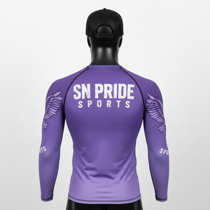 Rashguard MMA unisexe personnalisé de haute qualité, couleur et logo sur mesure, respirant, manches longues, imprimé par sublimation - Product Image 5