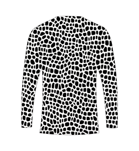 T-shirt à manches longues pour homme, motif mosaïque noir et blanc personnalisé par sublimation, pour la chasse, la pêche, les sports athlétiques et l'entraînement. - Product Image 3