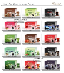 Conos de incienso de reflujo al por mayor de India Vedic Aromatika Conos de incienso de reflujo a granel Mix Match Aroma Masala Conos de reflujo - Product Image 1