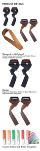 Cowhide Leather Heavy Duty Non-Slip Wrist Support Straps for Weightlifting Yoga & Sports Fitness-Adjustable Comfortable Gym Use - Product Image 4