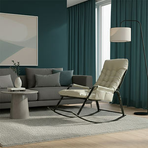 Sillón Reclinable de Cuero Moderno y Ergonómico de Lujo, Ajustable en Altura, Giratorio, Impermeable, con Almacenamiento y Cojines, para Sala de Estar o Dormitorio - Product Image 3