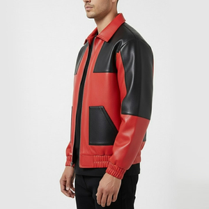 Veste de moto en cuir pour homme, style unique, en cuir d'agneau véritable, veste d'hiver pour homme - Product Image 5