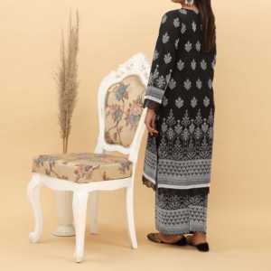 ชุดเสื้อกางเกงผ้าคอตตอนพิมพ์ลายพัฟของผู้หญิง2ชิ้น PS5101หรูหราสำหรับผู้หญิง - Product Image 1